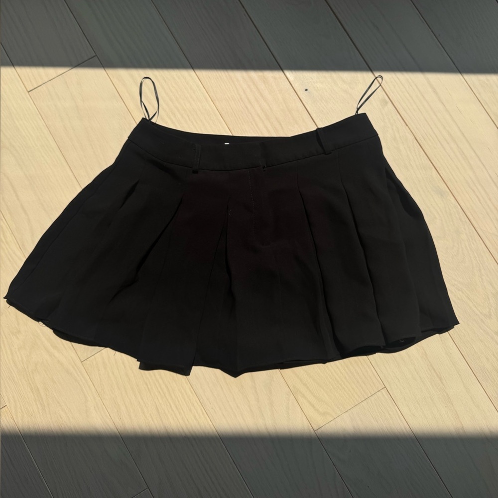 Amanda Uprichard Black Pleated Skort